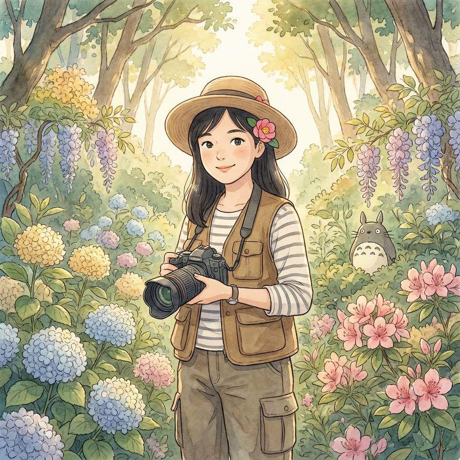 抖阴植物摄影师林雨薇